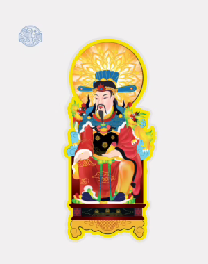 Tranh Bắc Đẩu Tinh Quân (vẽ tay) ép plastic